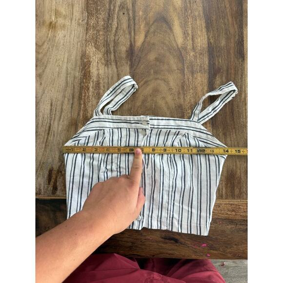 Brandy Melville Women's Sleeveless Striped Tank Top Size small crop nautical - Picture 3 of 5